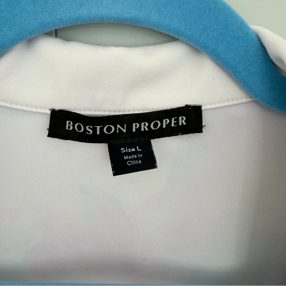 BOSTON PROPER B-Active Printed Polo Sport Top Style 2CM4990 - Picture 3 of 7